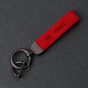מחזיק מפתחות יוקרתי בשילוב עור  – לוגו אופל 2 צבעים לבחירה