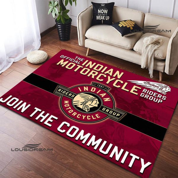 מגוון שטיחים רטרו ממותגים אופנועי אינדיאן