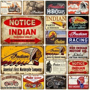 מגוון שלטי בארים רטרו של אופנועי אינדיאן