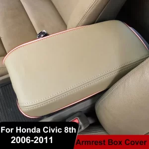 כיסוי עור מפואר למשענת יד מרכזית. מתאים להונדה סיוויק. Honda Civic 2006-2011