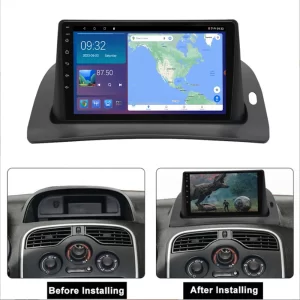 מולטימדיה איכותית עם אנדרואיד ו GPS כולל הפלסטיקה לרנו קנגו. Renault Kangoo 2009-2018