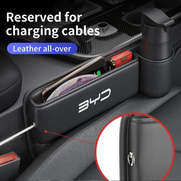Car Seat Crevice Side Storage Box Car Seat Gap Water Cup Holder For BYD Atto 3 Act Tang F3 E6 Yuan Song Plus EV F0 Qin Han S6