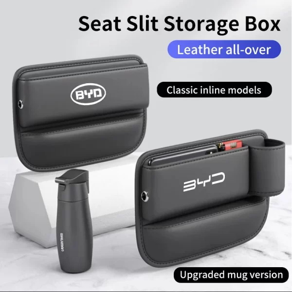 Car Seat Crevice Side Storage Box Car Seat Gap Water Cup Holder For BYD Atto 3 Act Tang F3 E6 Yuan Song Plus EV F0 Qin Han S6