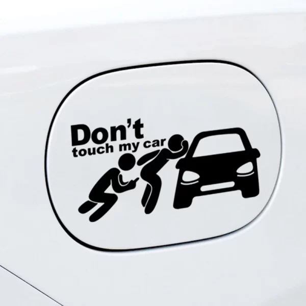 מדבקות רכב הומוריסטיות קצת תוקפניות - אל תיגע לי ברכב.