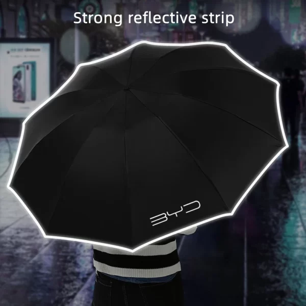 מטרייה יוקרתית כולל פנס לד לרכבי בי.וי.די. BYD F3 E6 Yuan Plus Atto F0 G3 I3 Ea1