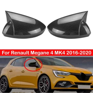 סט שני כיסויי קרבון למראות צד. מתאים לרנו מגאן. Renault Megane 4 MK4 2016-2020